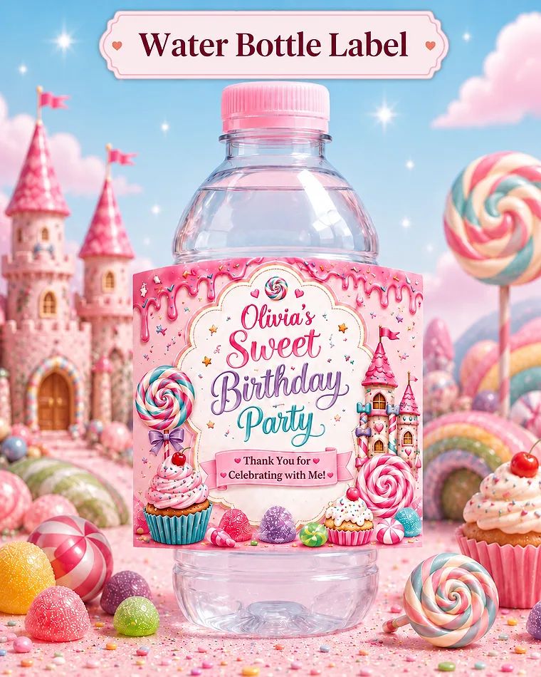 Water bottle label template