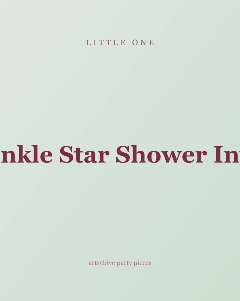 Twinkle Star Shower Invite preview